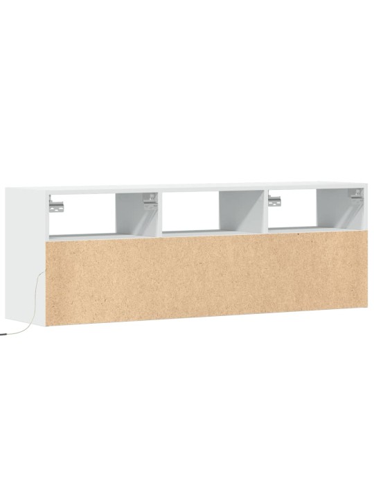 Nástěnná TV skříňka s LED osvětlením bílá 130 x 31 x 45 cm