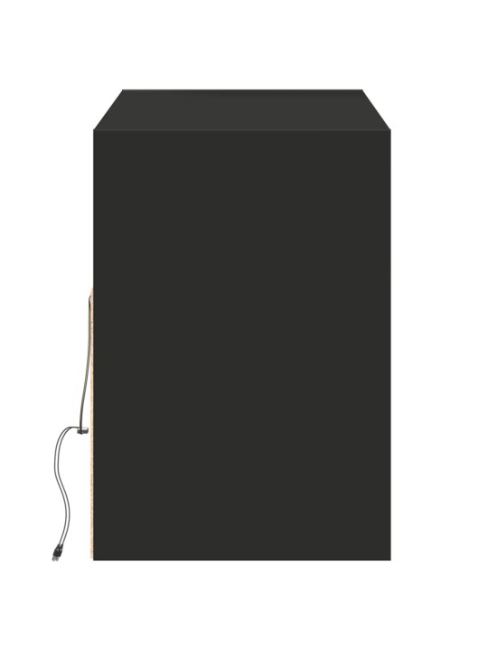Nástěnná TV skříňka s LED osvětlením černá 130 x 31 x 45 cm