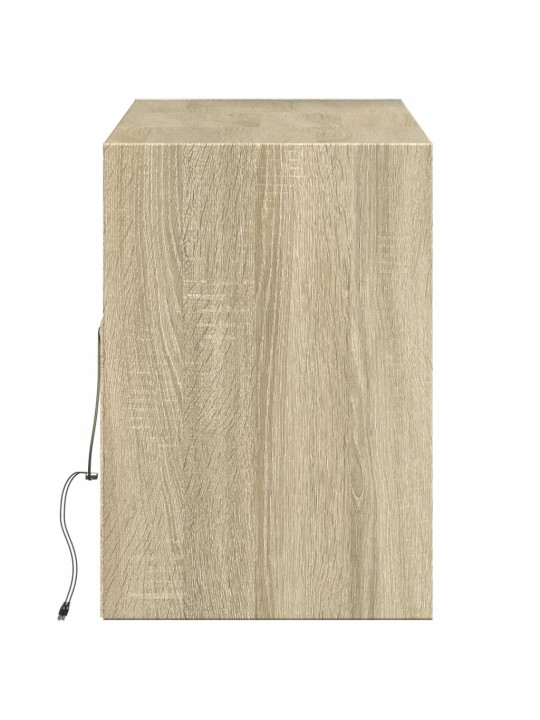 Nástěnná TV skříňka s LED osvětlením dub sonoma 130x31x45 cm