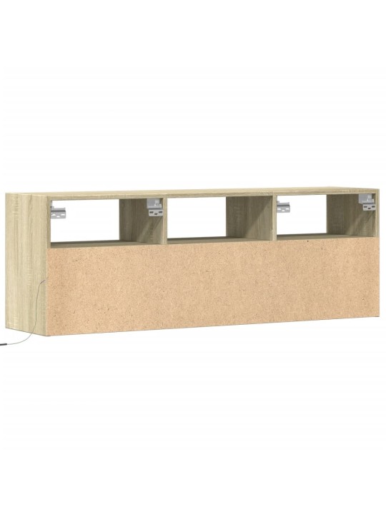 Nástěnná TV skříňka s LED osvětlením dub sonoma 130x31x45 cm