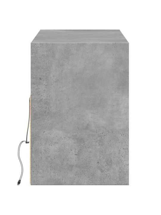 Nástěnná TV skříňka s LED osvětlením betonově šedá 130x31x45 cm