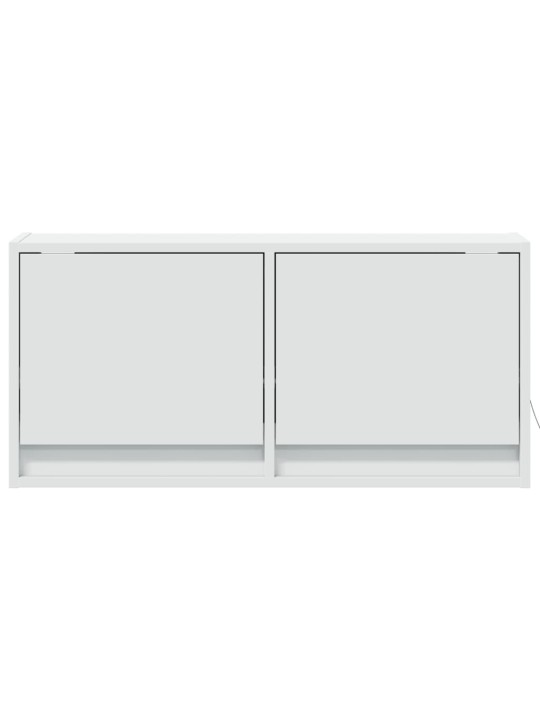 Nástěnná TV skříňka s LED osvětlením bílá 80 x 31 x 35 cm
