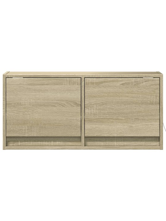 Nástěnná TV skříňka s LED osvětlením dub sonoma 80 x 31 x 35 cm