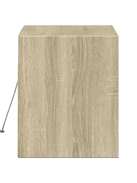 Nástěnná TV skříňka s LED osvětlením dub sonoma 80 x 31 x 35 cm
