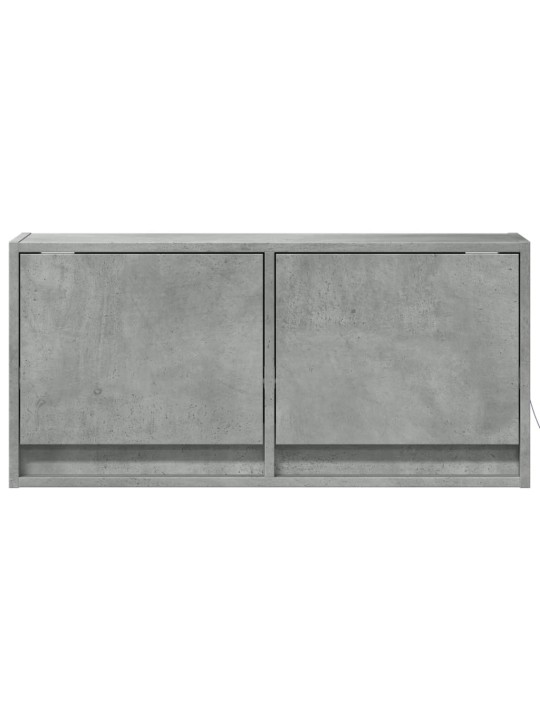 Nástěnná TV skříňka s LED osvětlením betonově šedá 80x31x35 cm