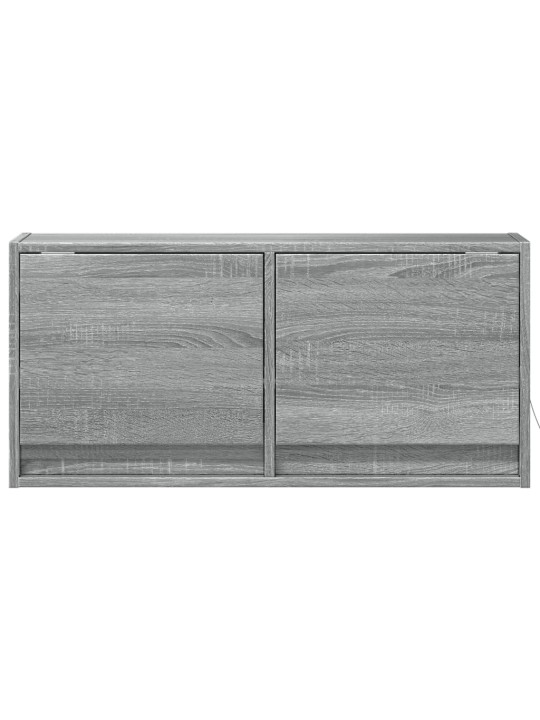 Nástěnná tv skříňka s led osvětlením šedá sonoma 80x31x35 cm