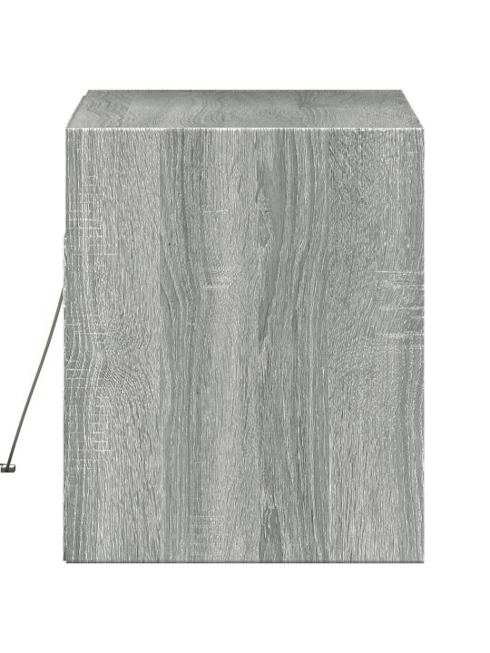 Nástěnná tv skříňka s led osvětlením šedá sonoma 80x31x35 cm