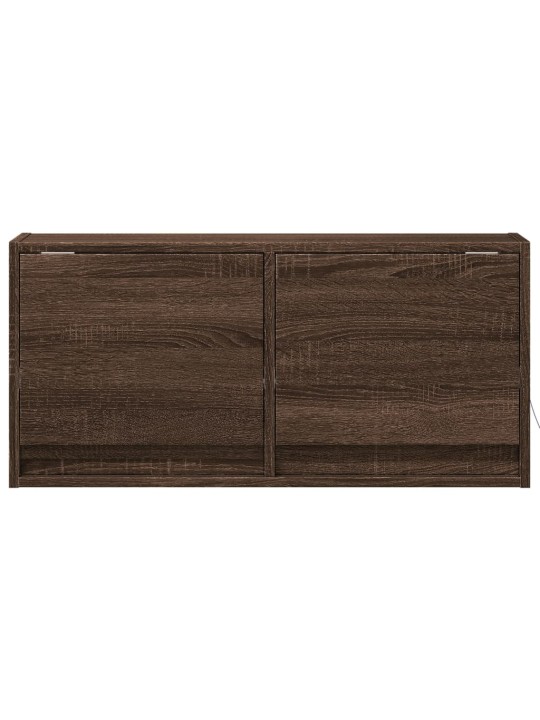 Nástěnná tv skříňka s led osvětlením hnědý dub 80 x 31 x 35 cm