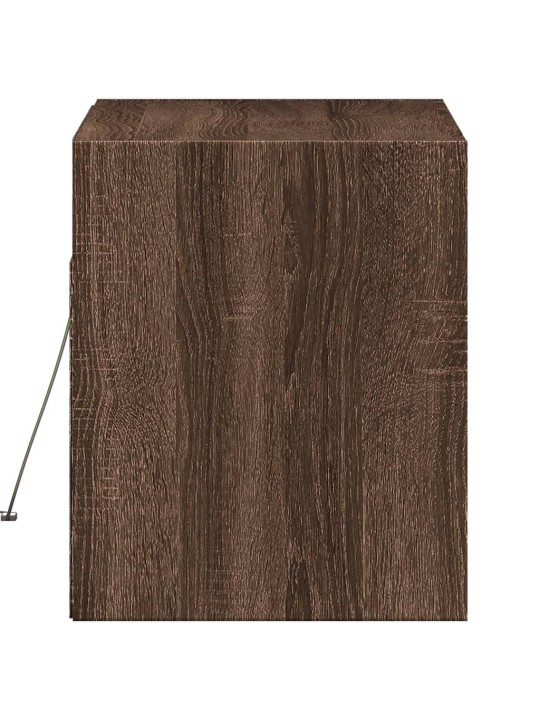 Nástěnná tv skříňka s led osvětlením hnědý dub 80 x 31 x 35 cm