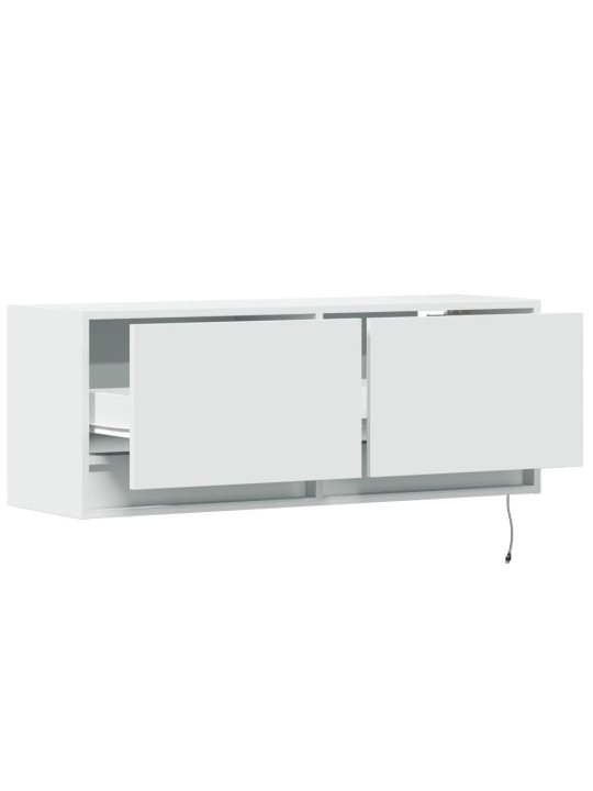 Nástěnná TV skříňka s LED osvětlením bílá 100 x 31 x 35 cm