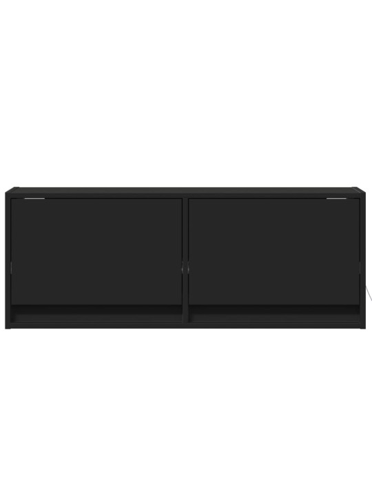 Nástěnná TV skříňka s LED osvětlením černá 100 x 31 x 35 cm