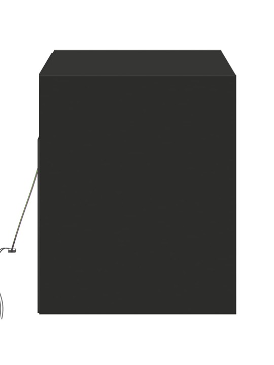 Nástěnná TV skříňka s LED osvětlením černá 100 x 31 x 35 cm
