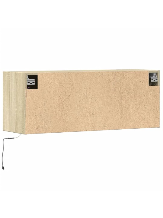 Nástěnná TV skříňka s LED osvětlením dub sonoma 100x31x35 cm
