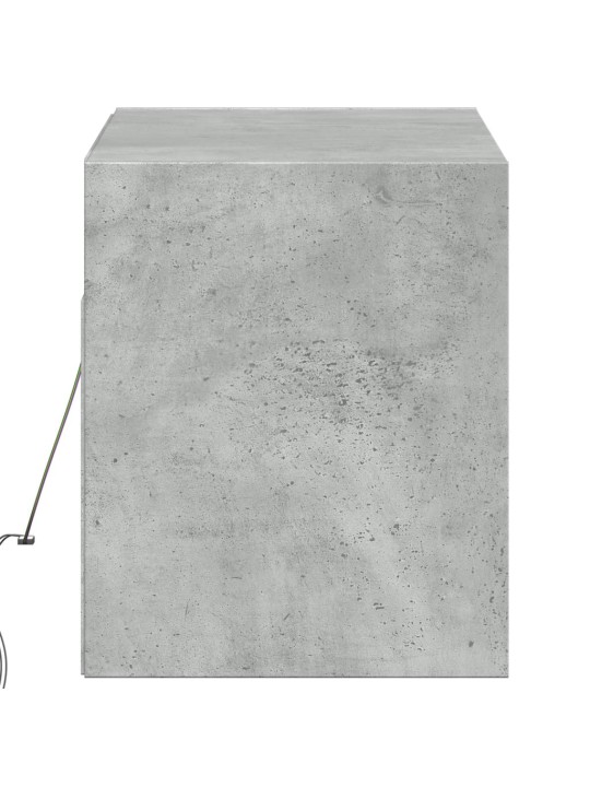 Nástěnná TV skříňka s LED osvětlením betonově šedá 100x31x35 cm