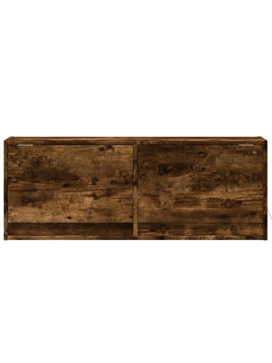 Nástěnná tv skříňka s led osvětlením kouřový dub 100x31x35 cm