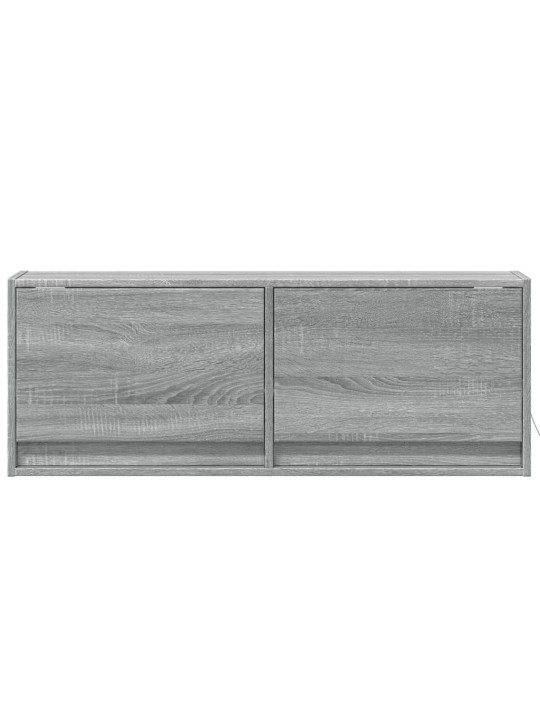 Nástěnná tv skříňka s led osvětlením šedá sonoma 100x31x35 cm