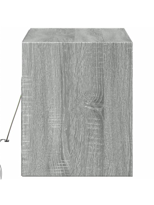 Nástěnná tv skříňka s led osvětlením šedá sonoma 100x31x35 cm