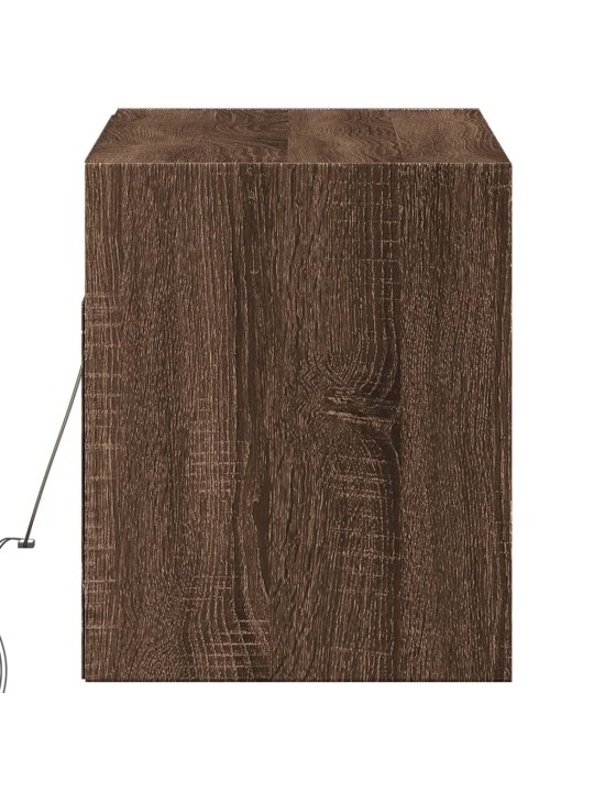 Nástěnná tv skříňka s led osvětlením hnědý dub 100 x 31 x 35 cm