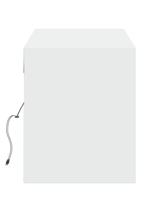 Nástěnná TV skříňka s LED osvětlením bílá 140 x 31 x 38 cm