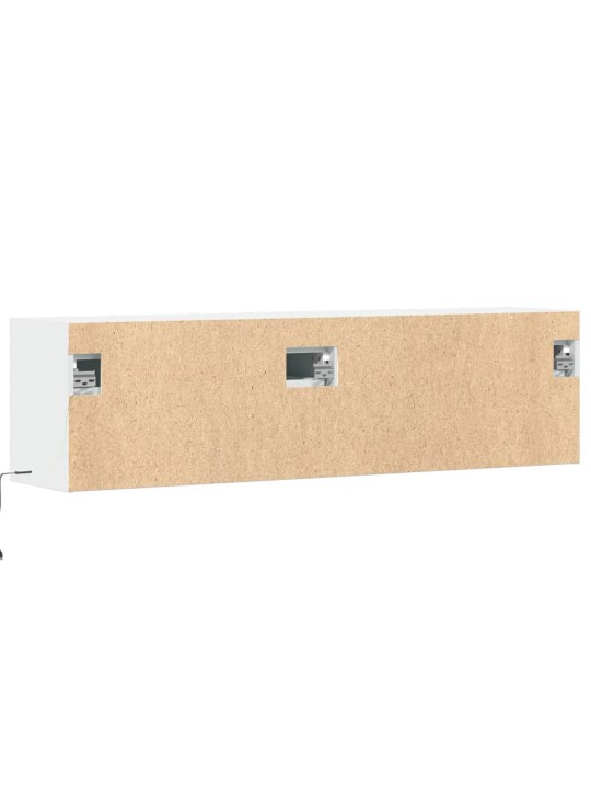 Nástěnná TV skříňka s LED osvětlením bílá 140 x 31 x 38 cm