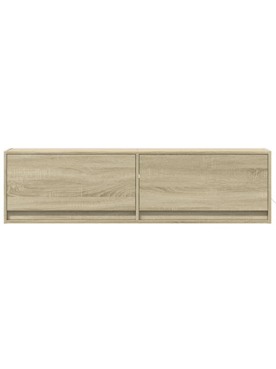 Nástěnná TV skříňka s LED osvětlením dub sonoma 140x31x38 cm