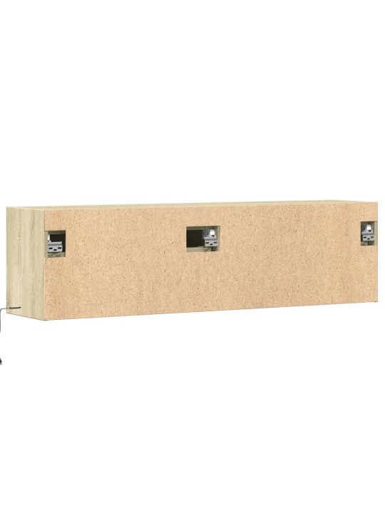 Nástěnná TV skříňka s LED osvětlením dub sonoma 140x31x38 cm