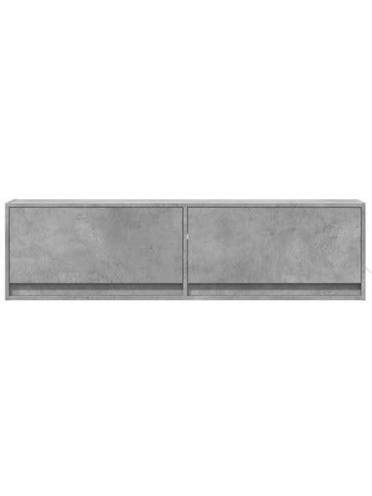 Nástěnná TV skříňka s LED osvětlením betonově šedá 140x31x38 cm