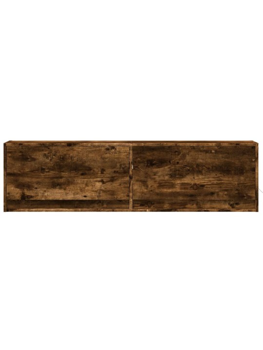 Nástěnná tv skříňka s led osvětlením kouřový dub 140x31x38 cm