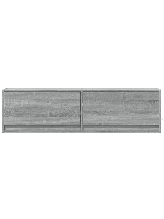 Nástěnná tv skříňka s led osvětlením šedá sonoma 140x31x38 cm