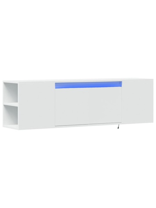 Nástěnná TV skříňka s LED osvětlením bílá 135 x 31 x 39,5 cm