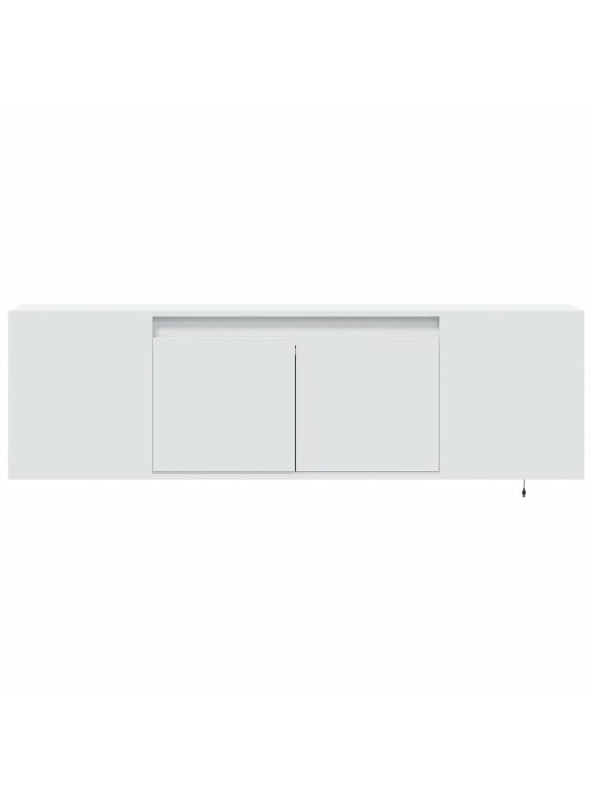 Nástěnná TV skříňka s LED osvětlením bílá 135 x 31 x 39,5 cm