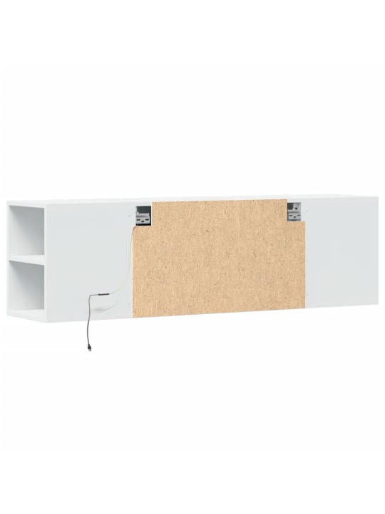 Nástěnná TV skříňka s LED osvětlením bílá 135 x 31 x 39,5 cm