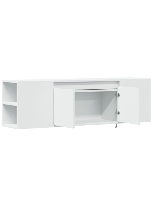 Nástěnná TV skříňka s LED osvětlením bílá 135 x 31 x 39,5 cm