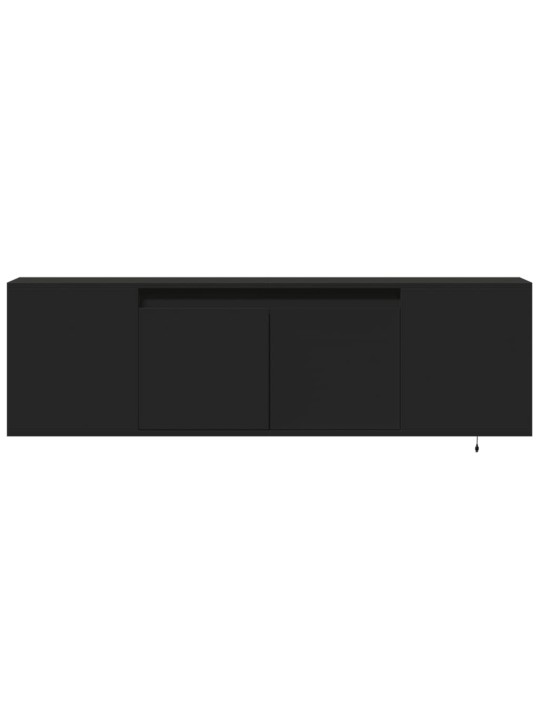 Nástěnná TV skříňka s LED osvětlením černá 135 x 31 x 39,5 cm
