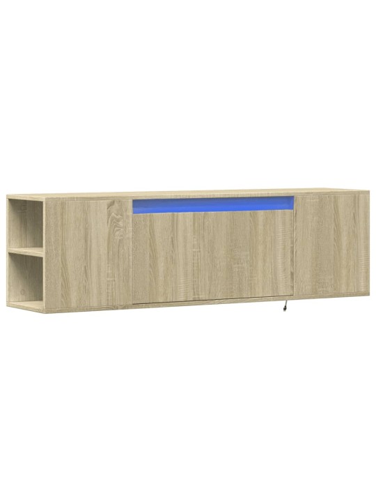 Nástěnná TV skříňka s LED osvětlením dub sonoma 135x31x39,5 cm