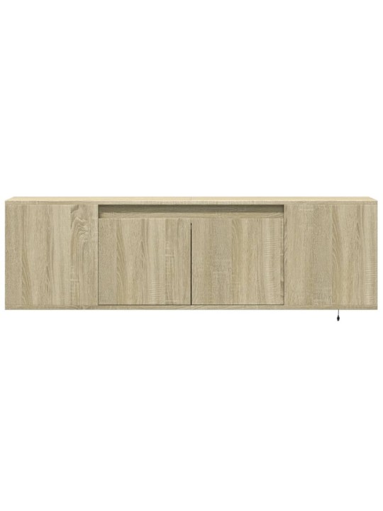 Nástěnná TV skříňka s LED osvětlením dub sonoma 135x31x39,5 cm