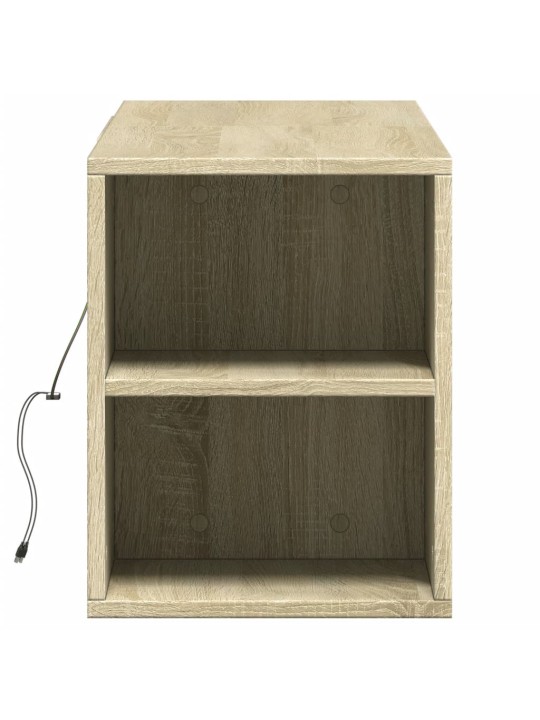 Nástěnná TV skříňka s LED osvětlením dub sonoma 135x31x39,5 cm
