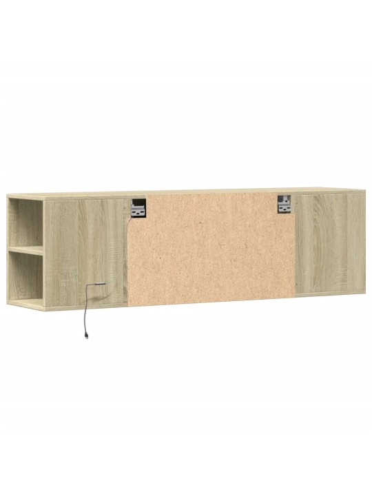 Nástěnná TV skříňka s LED osvětlením dub sonoma 135x31x39,5 cm