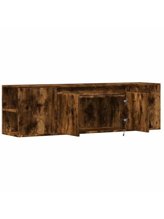 Nástěnná tv skříňka s led osvětlením kouřový dub 135x31x39,5 cm