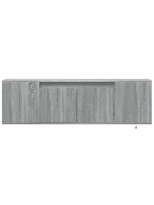 Nástěnná tv skříňka s led osvětlením šedá sonoma 135x31x39,5 cm