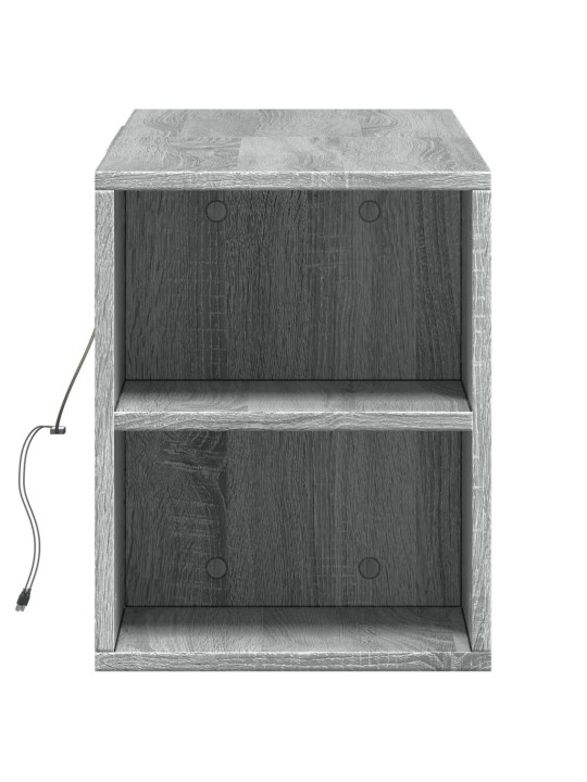 Nástěnná tv skříňka s led osvětlením šedá sonoma 135x31x39,5 cm