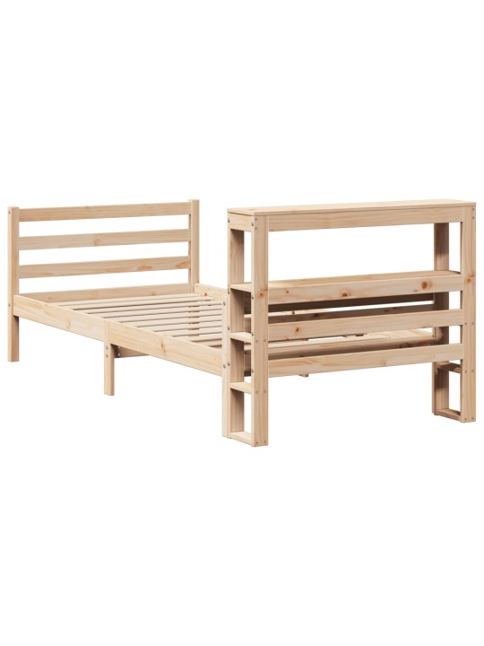 Rám postele s čelem 90 x 200 cm masivní borové dřevo