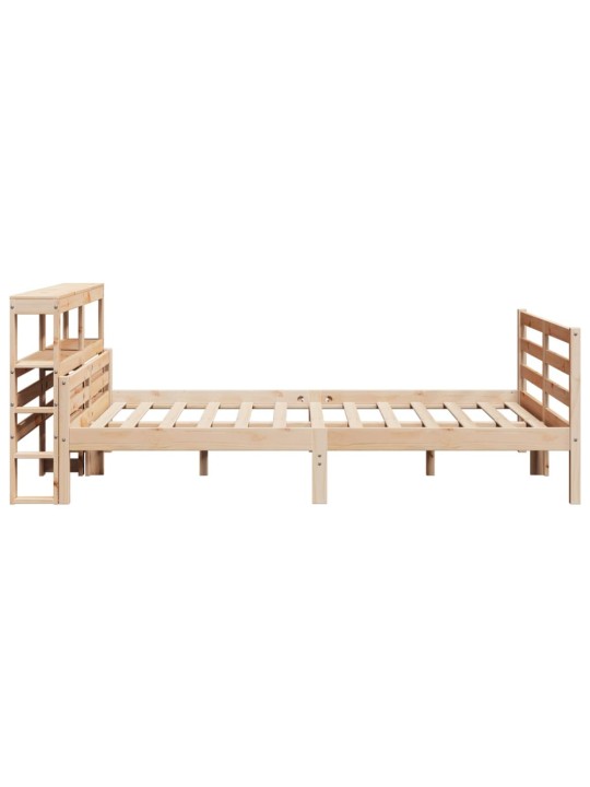 Rám postele s čelem 120 x 200 cm masivní borové dřevo