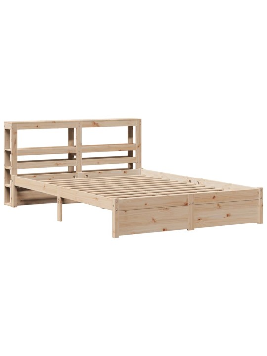 Rám postele s čelem 120 x 200 cm masivní borové dřevo