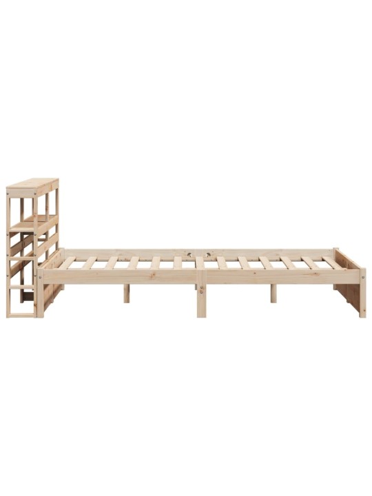 Rám postele s čelem 120 x 200 cm masivní borové dřevo