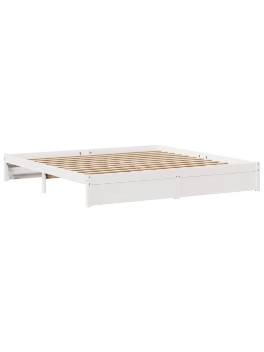 Rám postele s čelem bez matrace bílý 200x200 cm