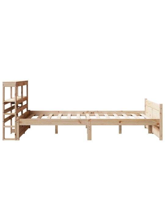 Rám postele s čelem 120 x 200 cm masivní borové dřevo