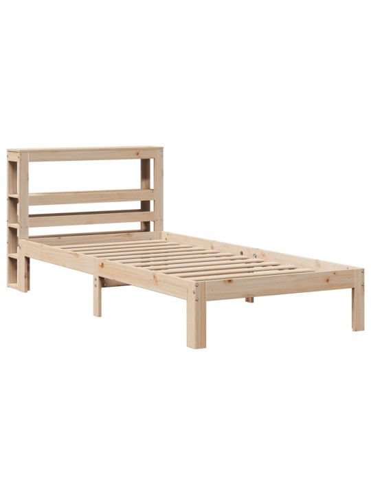 Rám postele s čelem 90 x 200 cm masivní borové dřevo