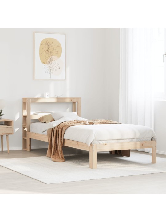 Rám postele s čelem 90 x 200 cm masivní borové dřevo