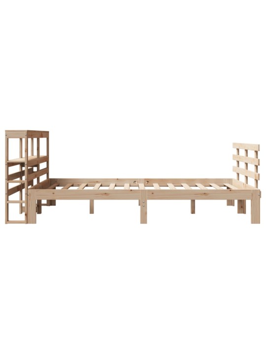 Rám postele s čelem 120 x 200 cm masivní borové dřevo